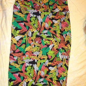 LuLaRoe "Cassie" pencil skirt size xsmall new without tags with leaves